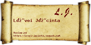 Lövei Jácinta névjegykártya